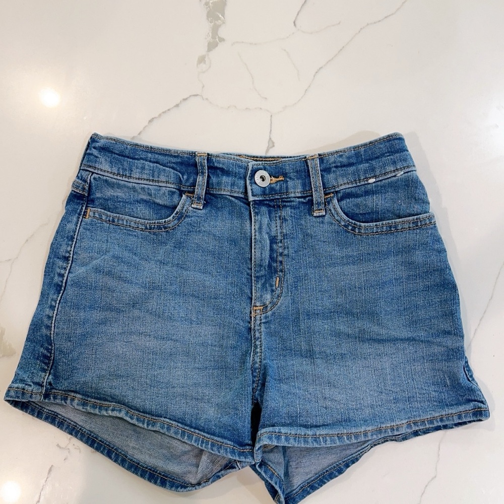 Abercrombie Kids Blue Denim Shorts High-Waisted